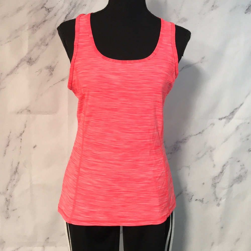 Coral Fitted Work Out Top